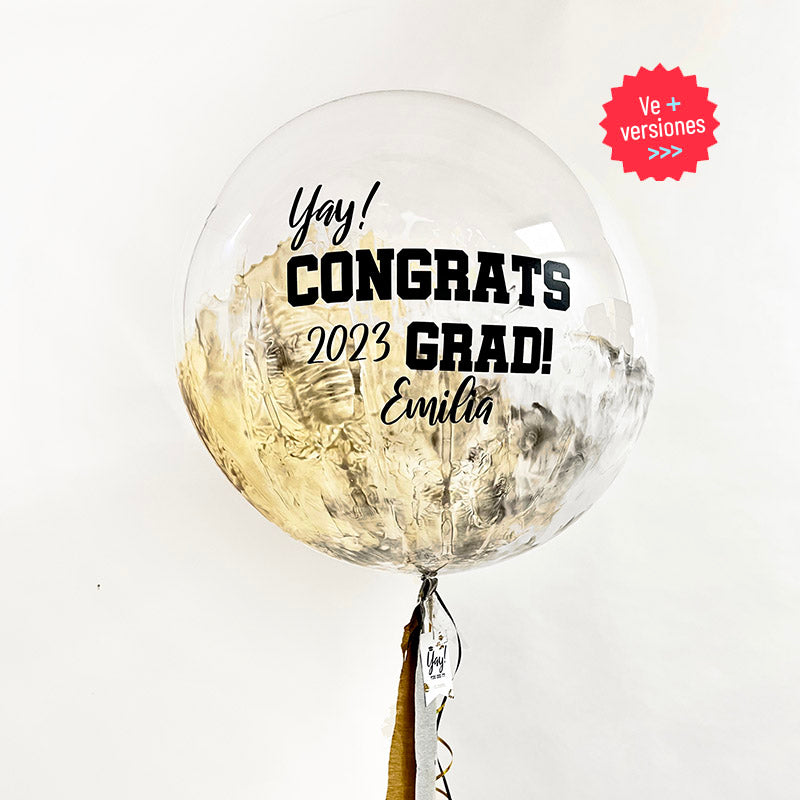 Congrats! Globo Burbuja pintada (personalizable)