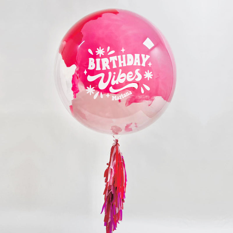 Pink Bday Vibes Burbuja Pintada