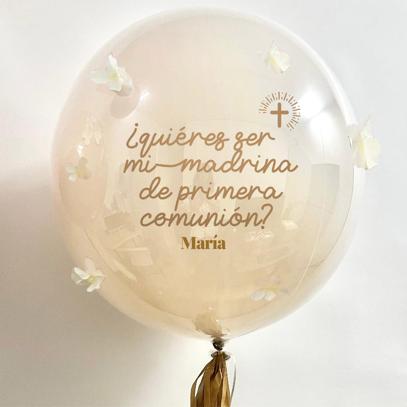 Madrina Primera Comunión - Burbuja con Flores