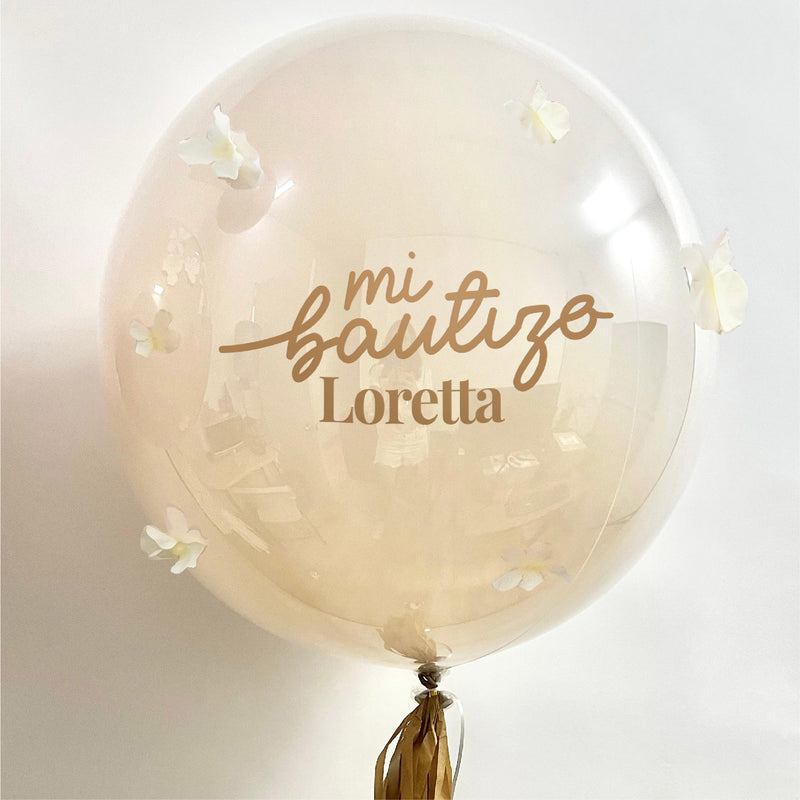 Mi Bautizo - Burbuja con Flores