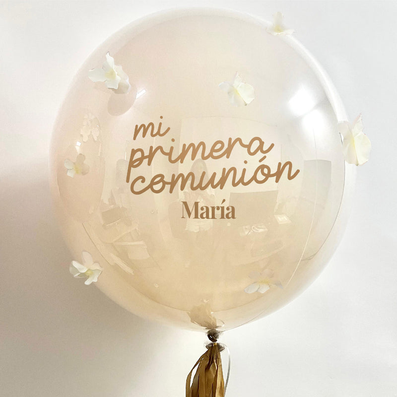 Mi Primera Comunión - Burbuja con Flores