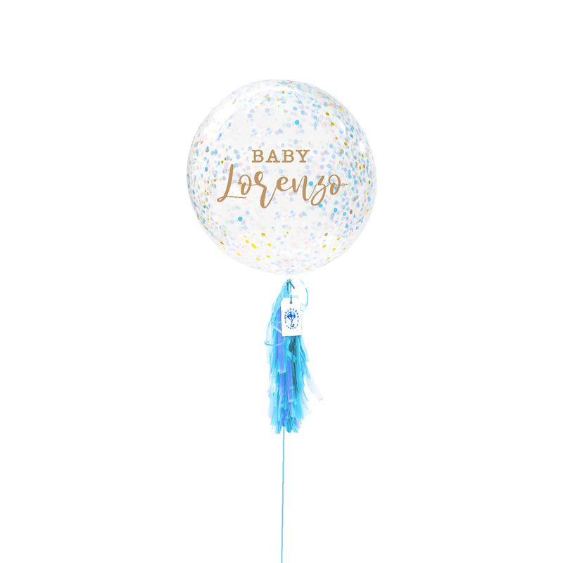 Baby Boy - Burbuja Personalizable con Confeti