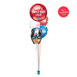 Globos Esfera Capitan America (personalizable) con Máscara - tuglobero