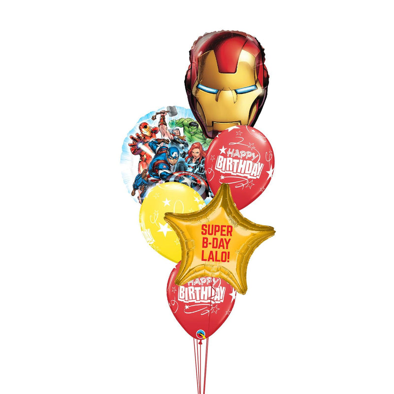 Globos Iron Man Party con Estrella (personalizada) - tuglobero