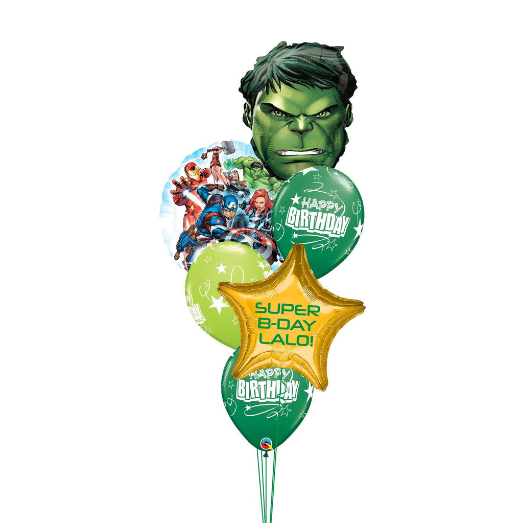 Globos Hulk Party con Estrella (personalizada) - tuglobero