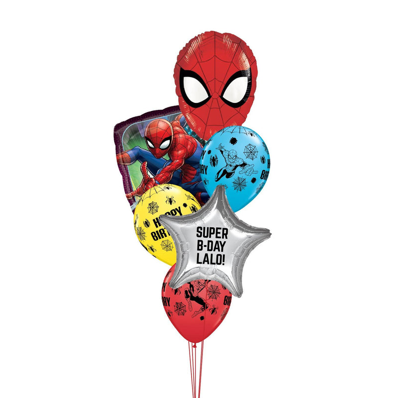 Globos Spiderman Party con Estrella (personalizada) - tuglobero