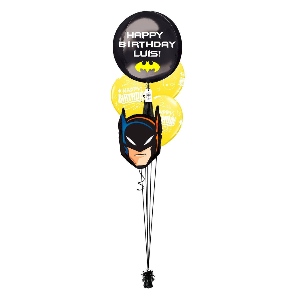 Esfera Negra Batman HBD (Personalizable) con Cara Batman - tuglobero