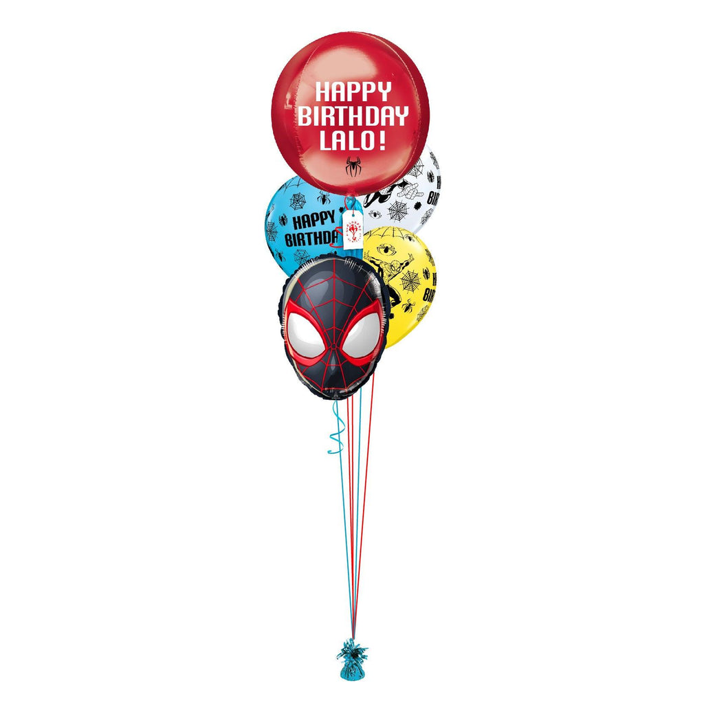 Esfera Spiderman HBD (Personalizable) con Cara - tuglobero