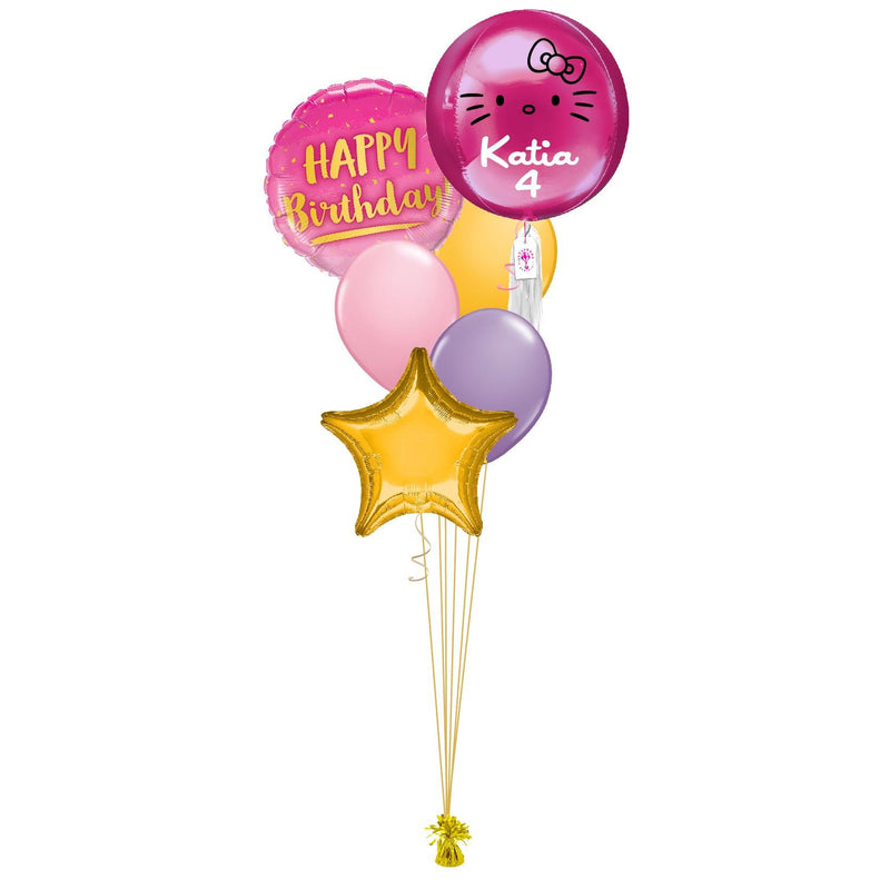 Globos Hello Kitty Star Birthday(personalizable) - tuglobero