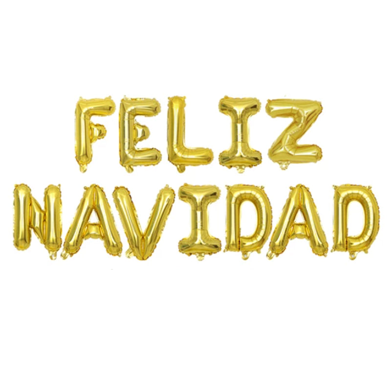 Letras de Globo Feliz Navidad, Letras