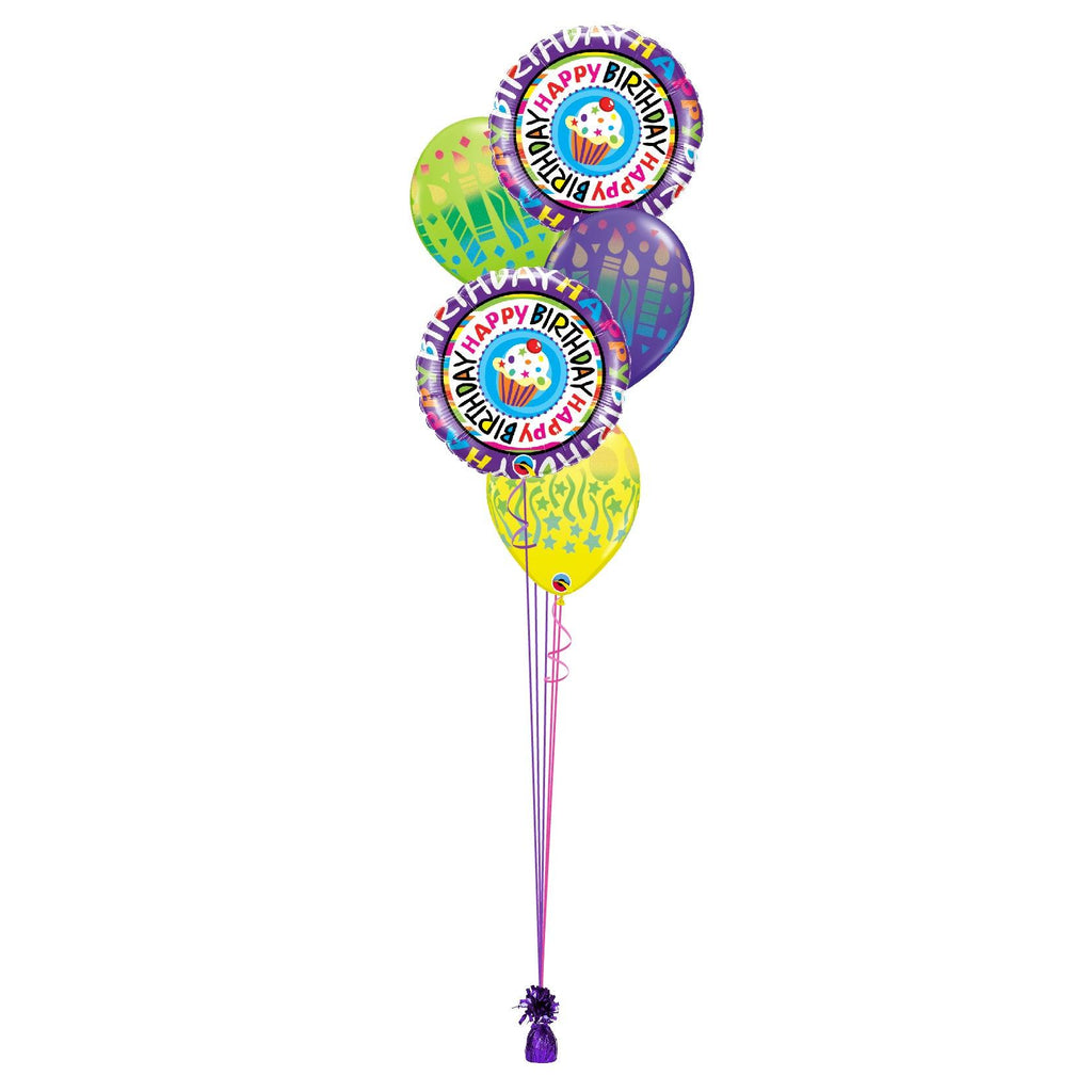 Happy Birthday Cupcake y Colores - tuglobero