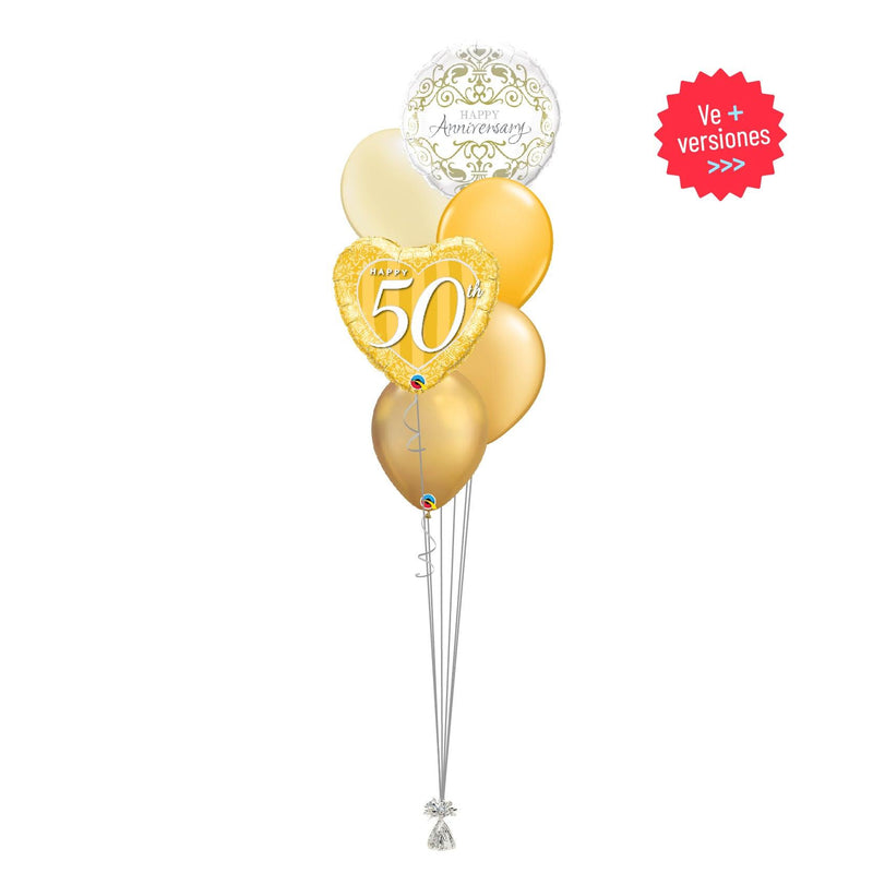 Globos 50th Happy Anniversary - tuglobero