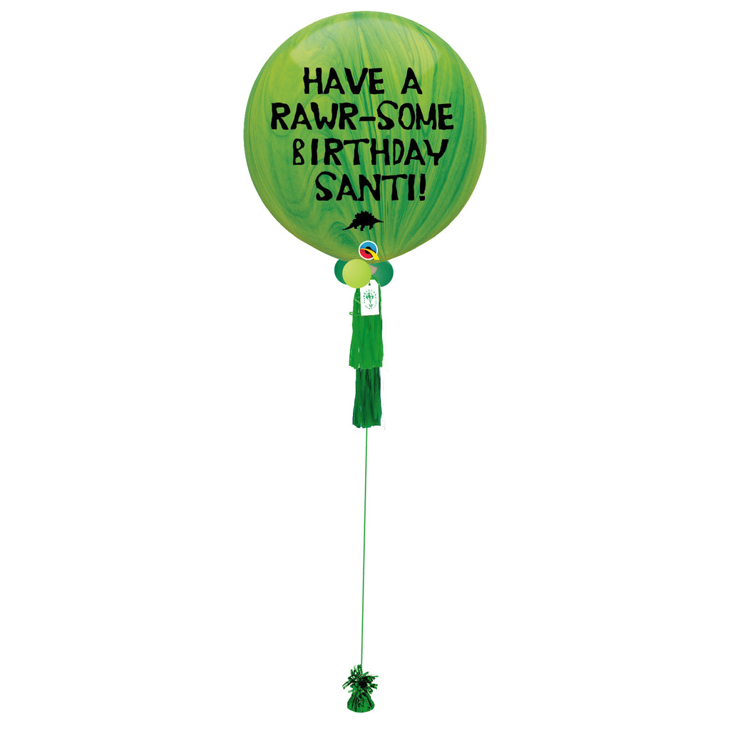 RAWR-SOME B-DAY! Gigante Verde (personalizable) Gde - tuglobero