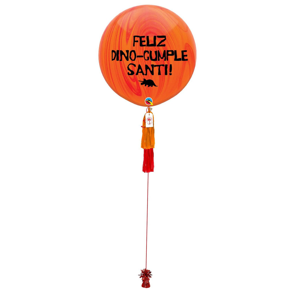 FELIZ DINO-CUMPLE! Gigante Lava (personalizable) - tuglobero