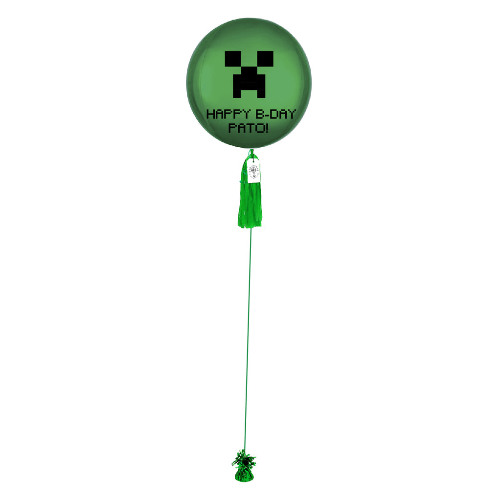 HBD Creeper Minecraft Esfera (personalizable) - tuglobero