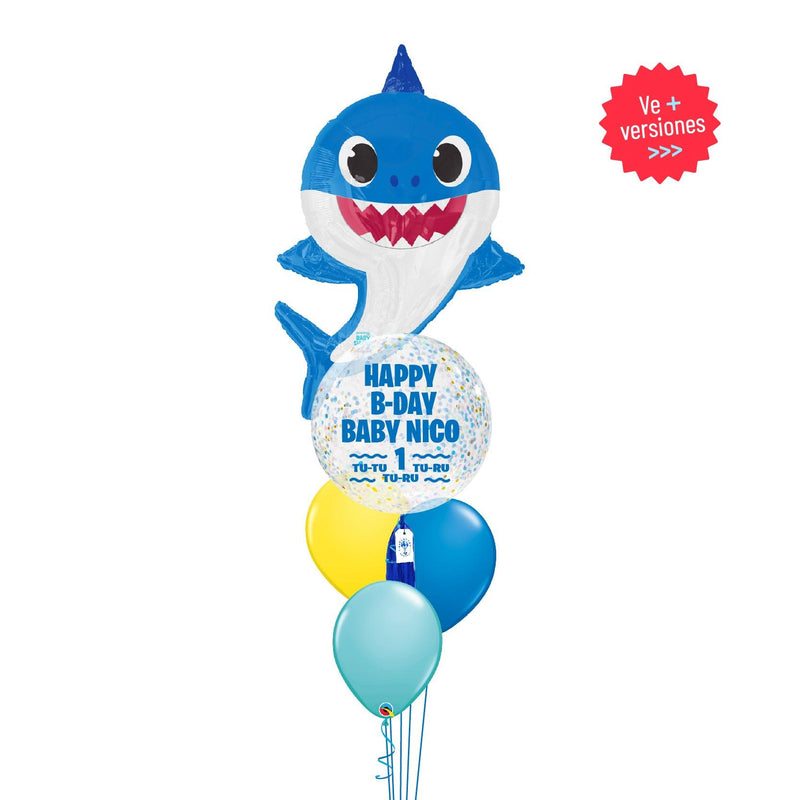 Globos Baby Shark Bubble Birthday - tuglobero