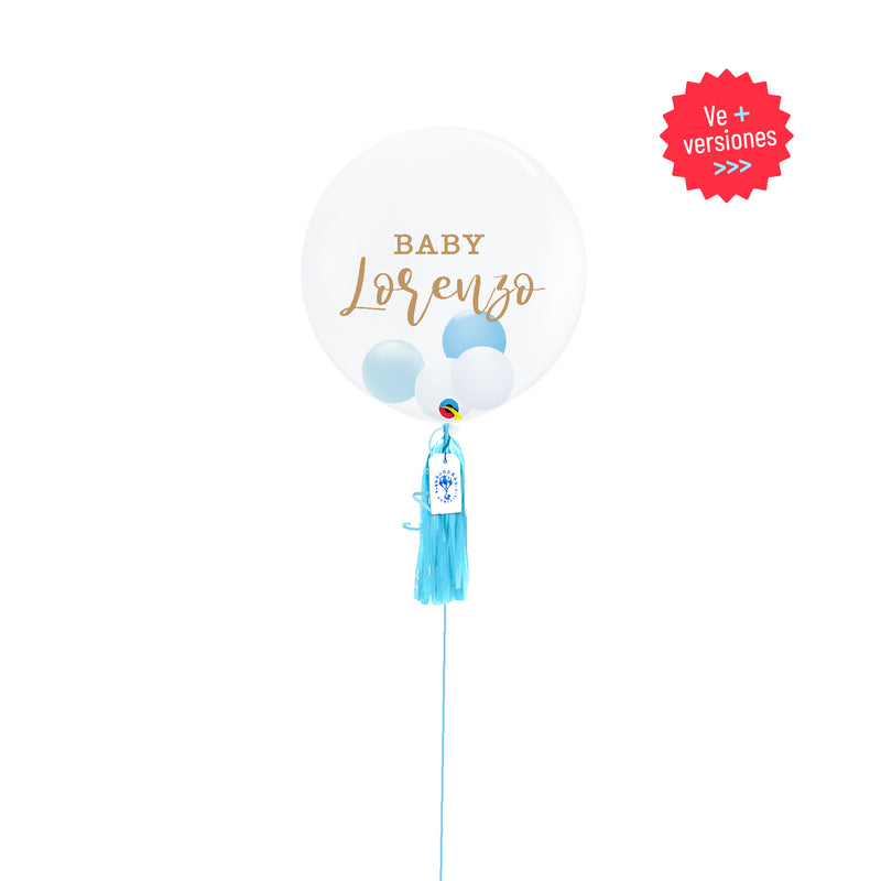 Baby Boy - Burbuja Personalizable con Globos