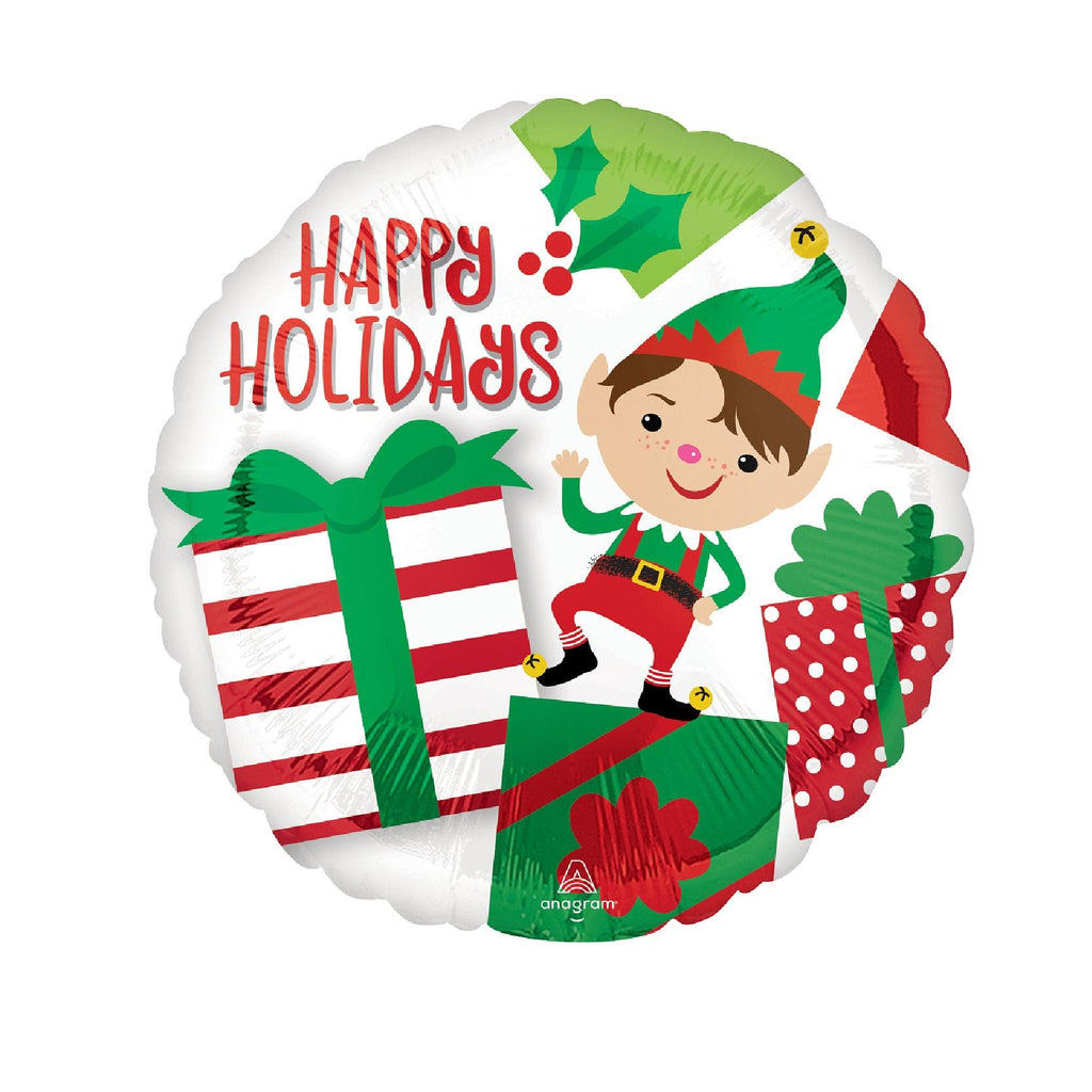 Globo Happy Holidays Adorable Elf - tuglobero